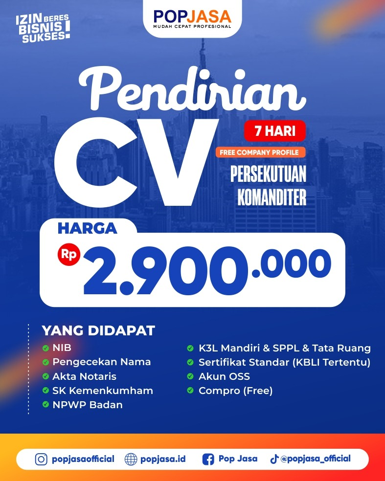 Jasa Pendirian CV Konstruksi Jasa Pendirian CV Konstruksi